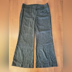 Smart Set Black/Dark Grey Herringbone Pants With White Flecks, Women's Size 8